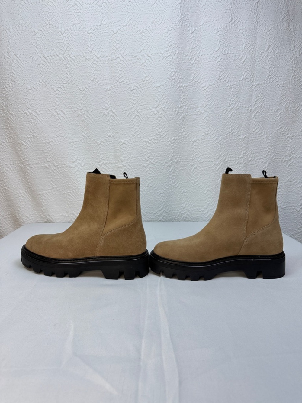 rag & bone Quinn Chelsea Boots Camel Suede Lug Sole New 39 (8/8.5) - Picture 5 of 9